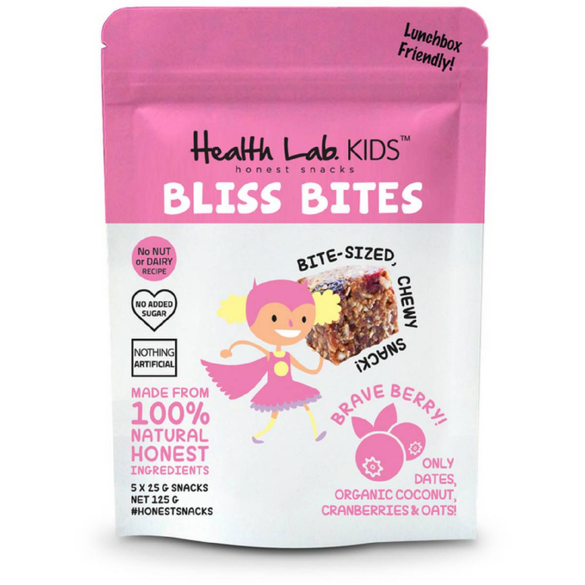 Health Lab Bliss Bites With Dates Coconut Cranberries & Oats