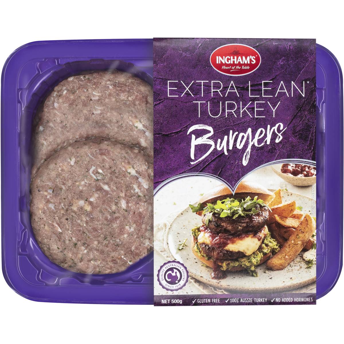 Ingham's Turkey Burgers 500g Woolworths