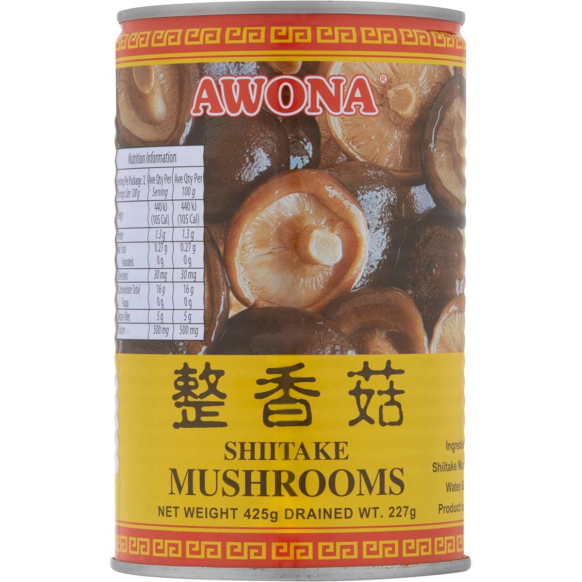 Awona Shiitake Mushrooms Can 425g Woolworths