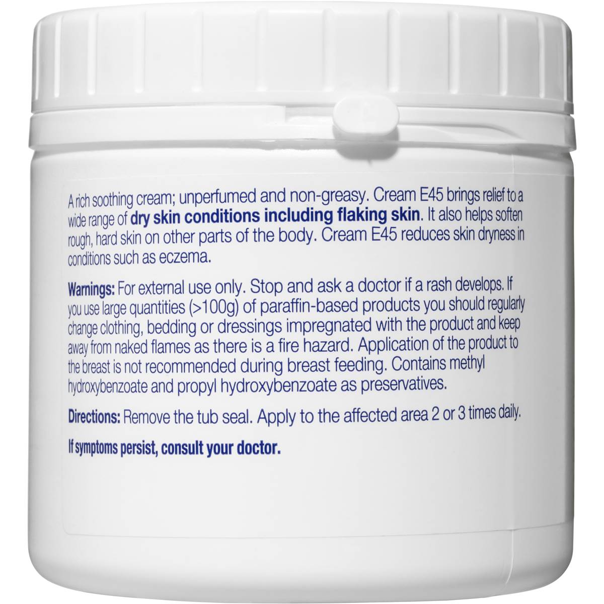 E45 Moisturising Cream For Dry Skin And Eczema 350g Woolworths