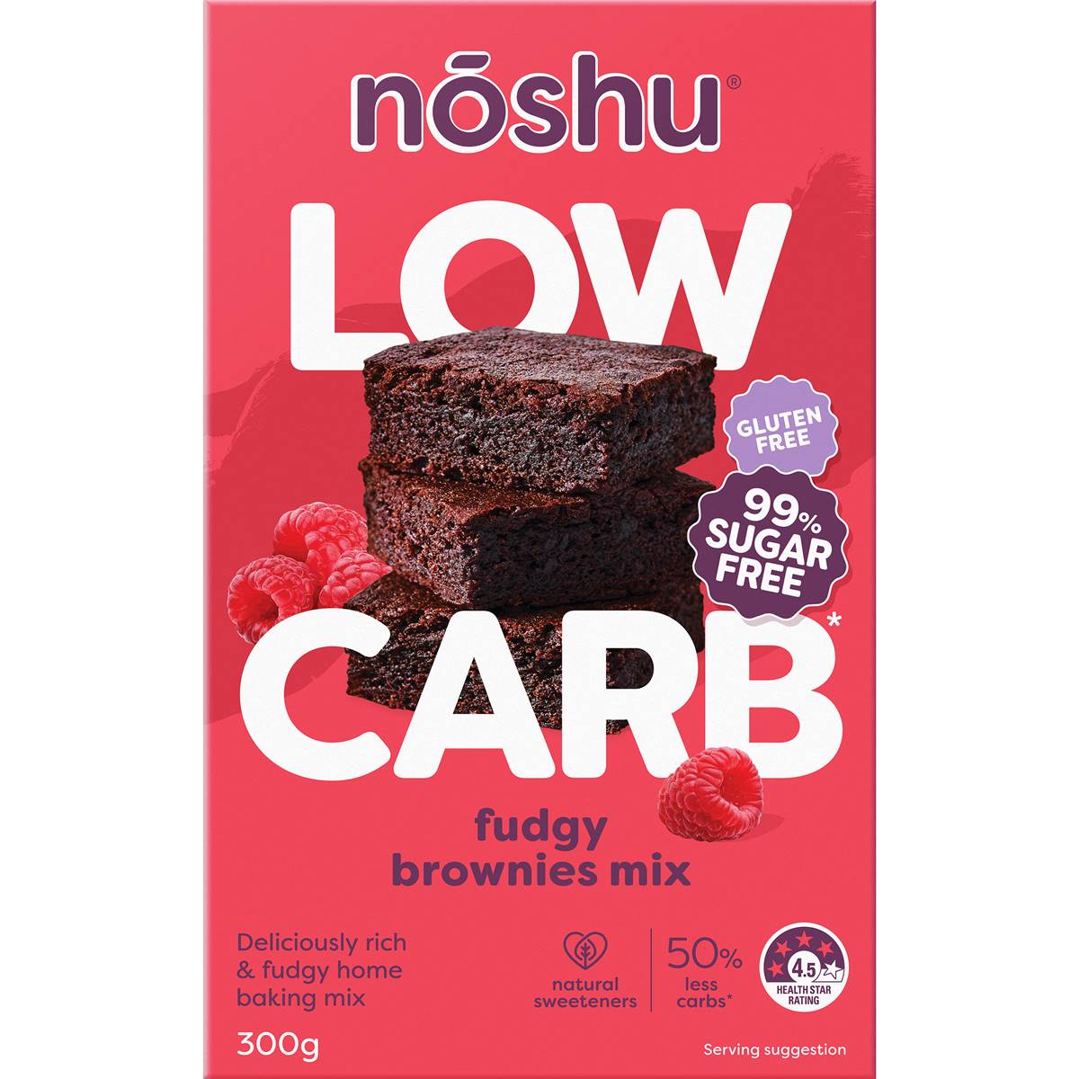 Noshu 99 Sugar Free Fudgy Brownies Mix 300g Woolworths