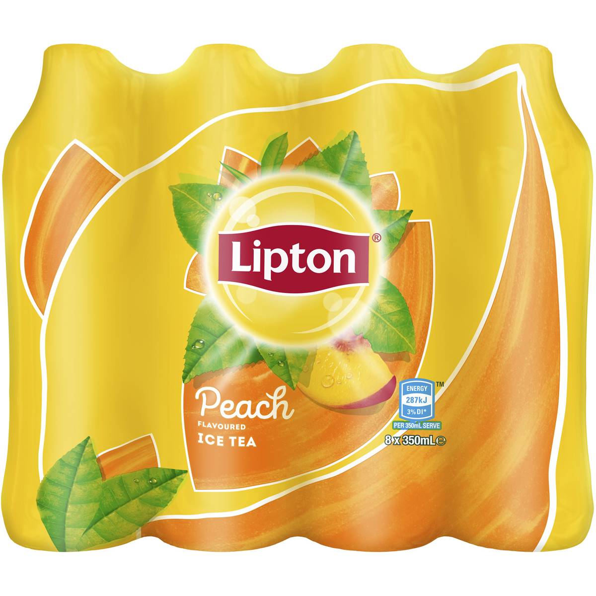 Lipton Ice Tea Peach Tea Iced Tea Multipack 350ml X 8 Pack Woolworths