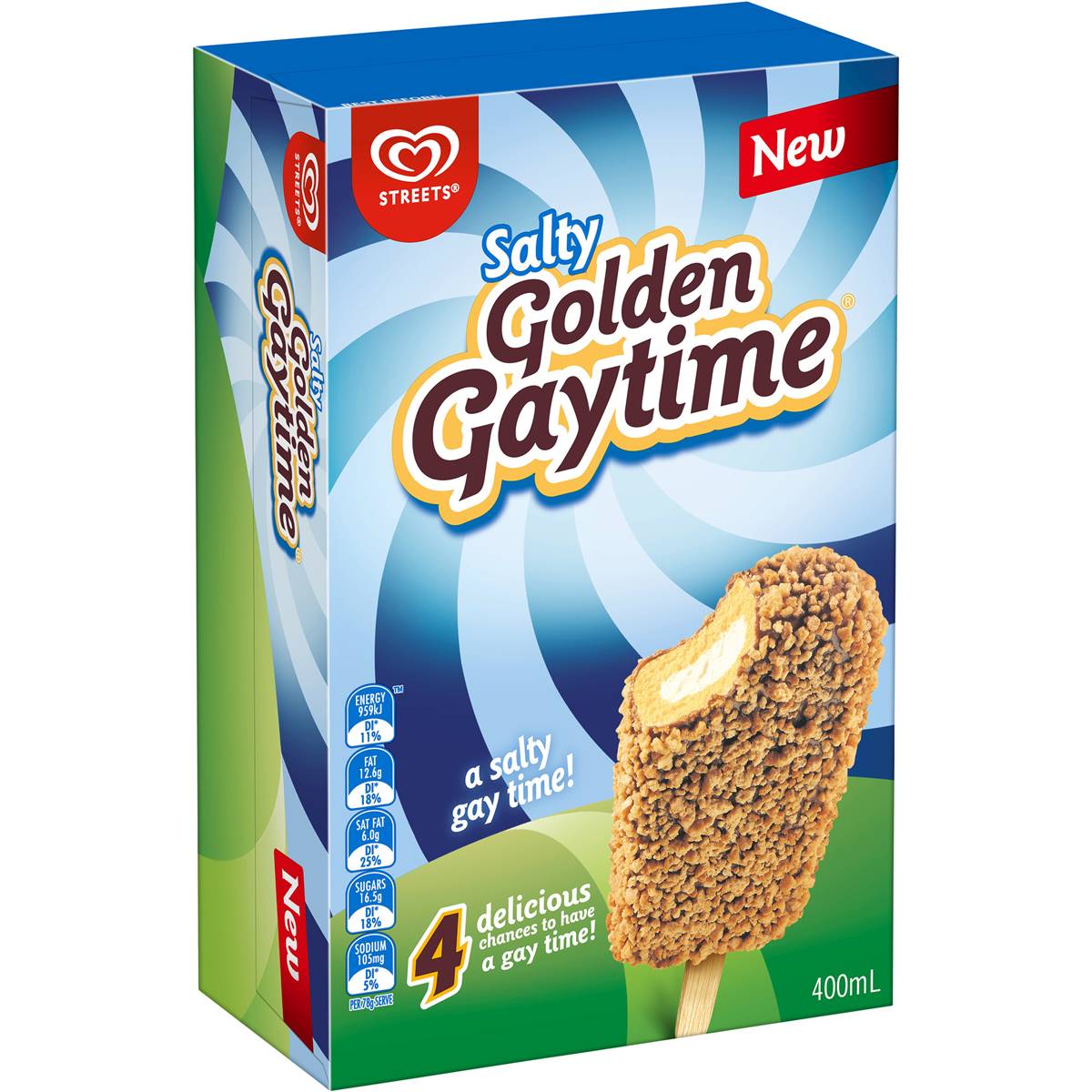 Streets Salty Golden Gaytime 4 Pack Woolworths