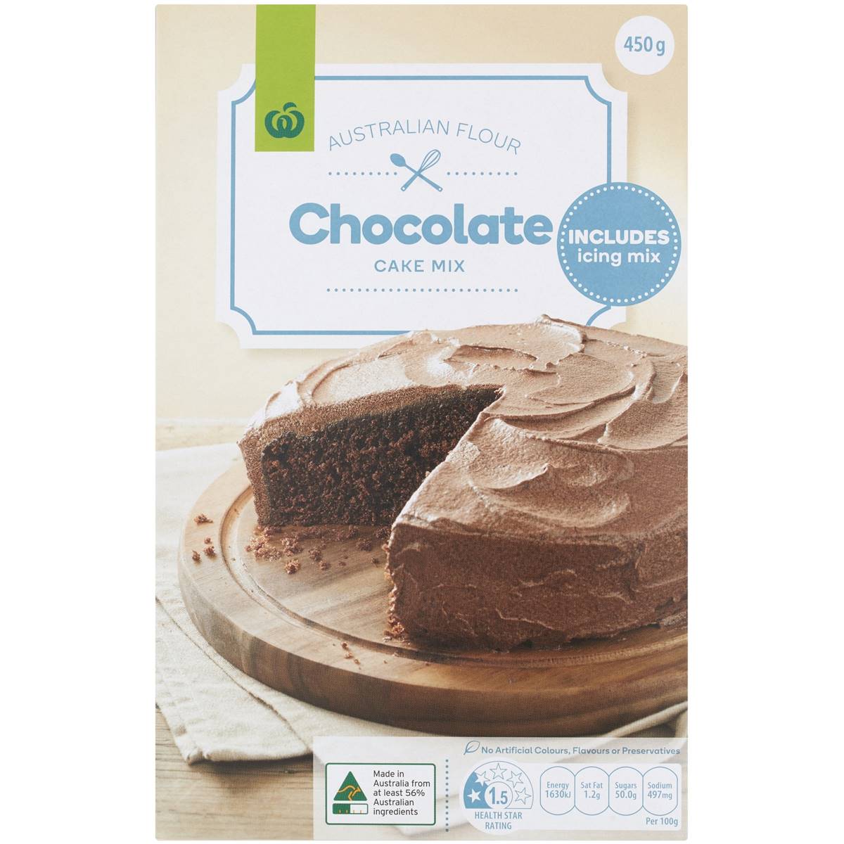Woolworths Chocolate Cake Mix With Icing 450g Woolworths woolworths-chocolate-cake-mix-with-icing-450g-woolworths