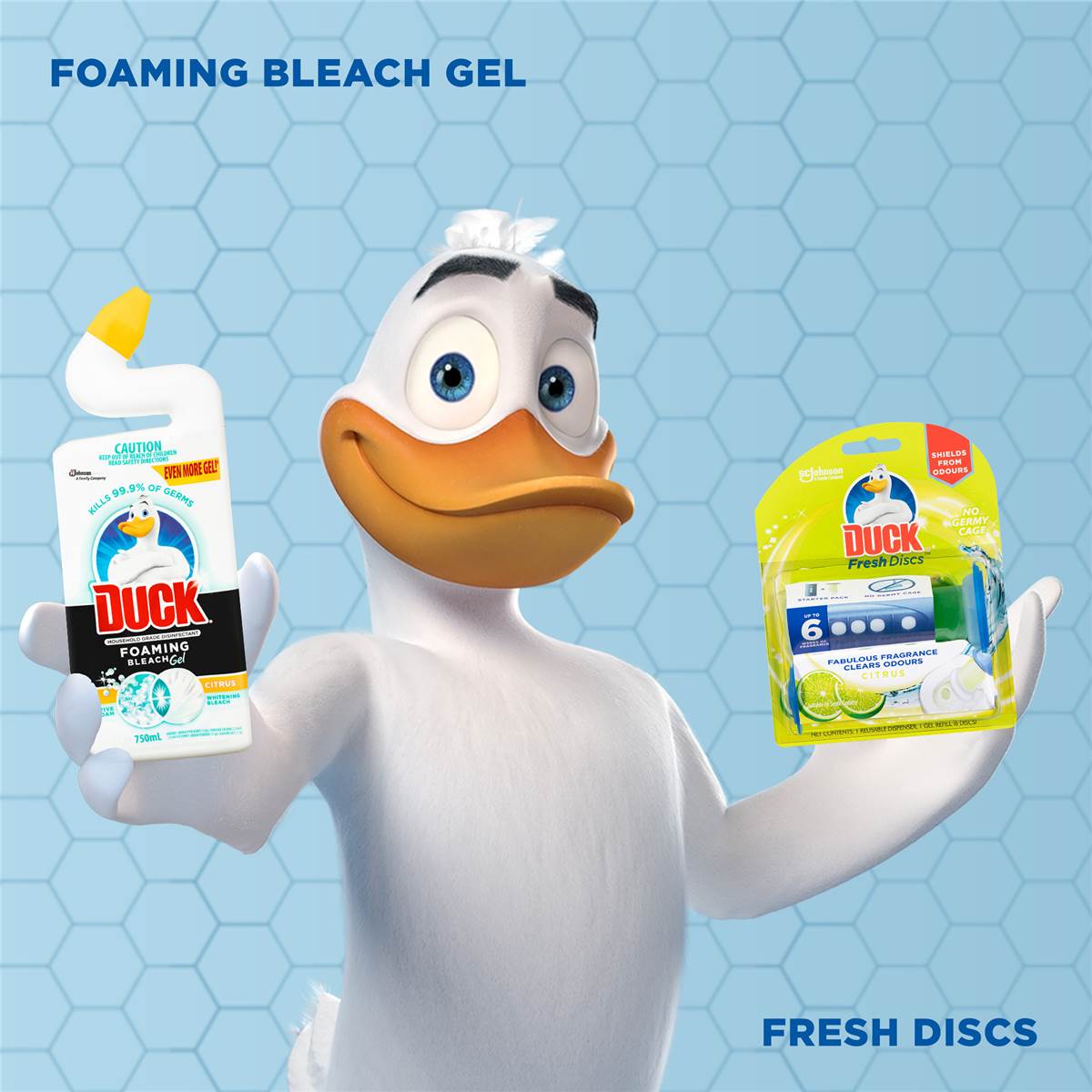 Duck Foaming Bleach Gel Toilet Cleaner Marine 750ml Woolworths