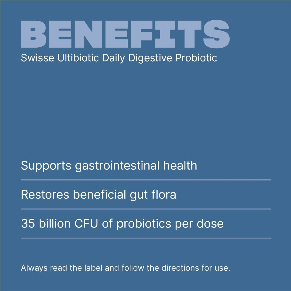 Swisse Ultibiotic Daily Digestive Probiotic Capsules 30 Pack | Woolworths