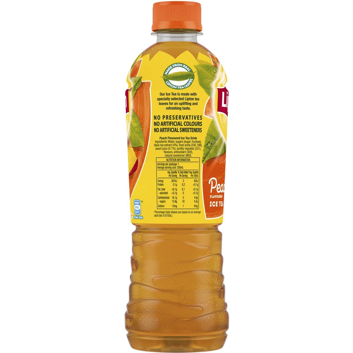 Lipton Ice Tea Peach Tea Iced Tea Bottle Peach 350ml Woolworths