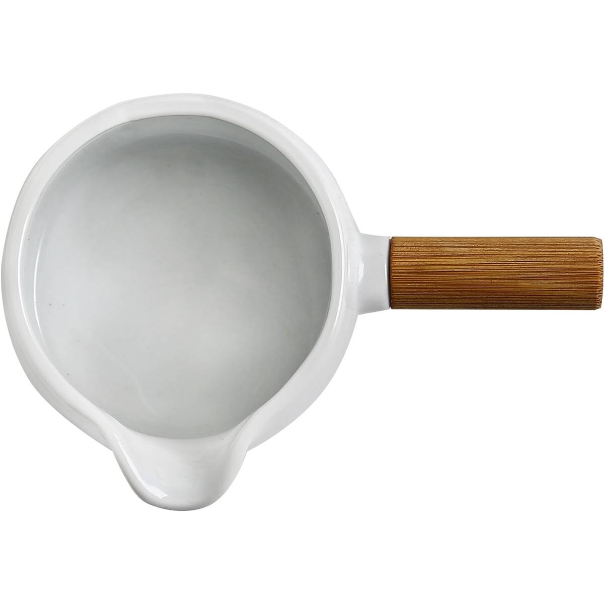 Essentials Essentials Milk Jug With Bamboo Handle Each Woolworths