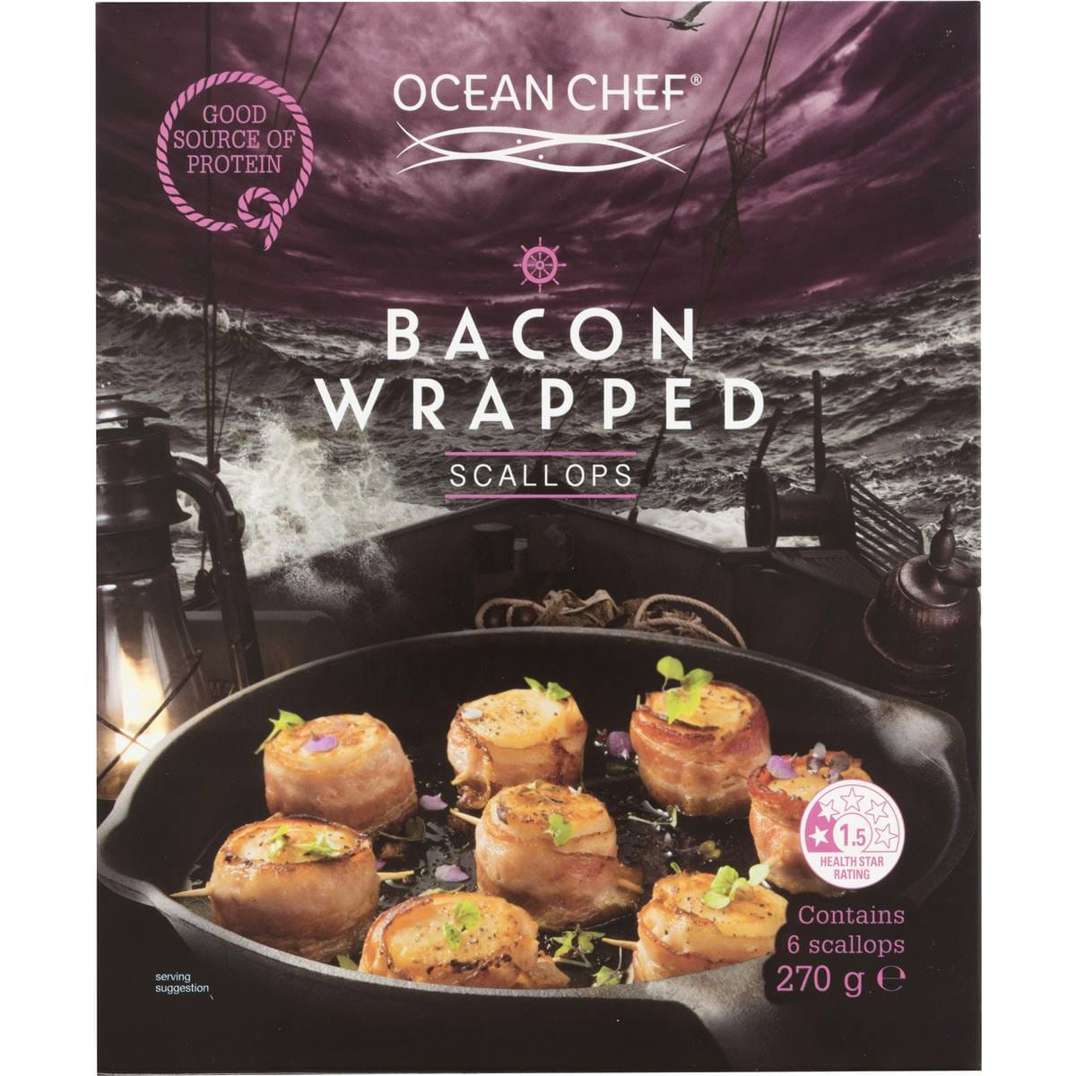 Ocean Chef Bacon Wrapped Scallops 270g Woolworths