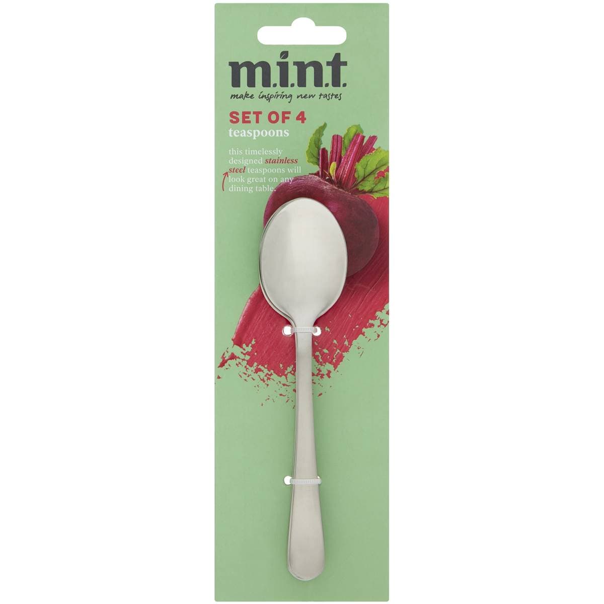 Mint Stainless Steel Teaspoon 4 Pack Woolworths