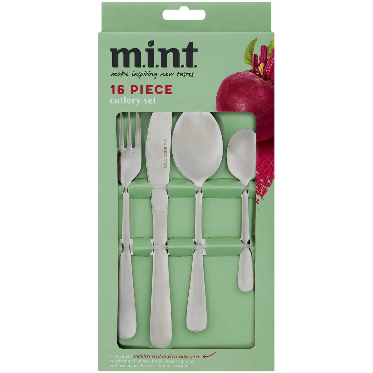 Mint Cutlery Set Stainless Steel 16 Pack Woolworths