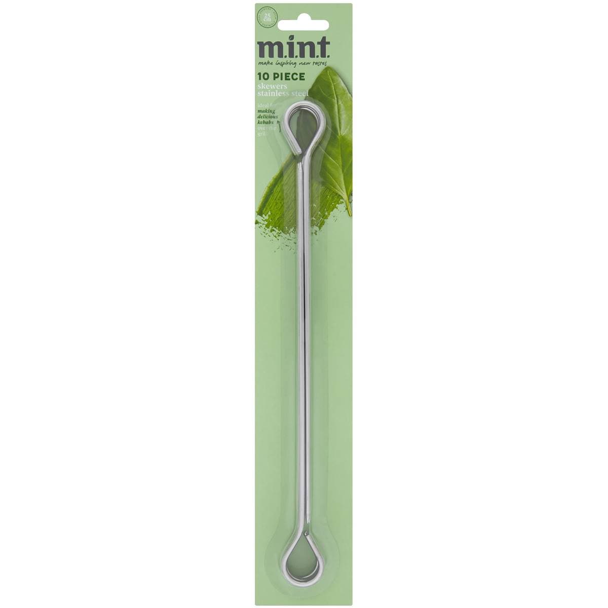 Mint Metal Skewer 25cm 10 Pack Woolworths