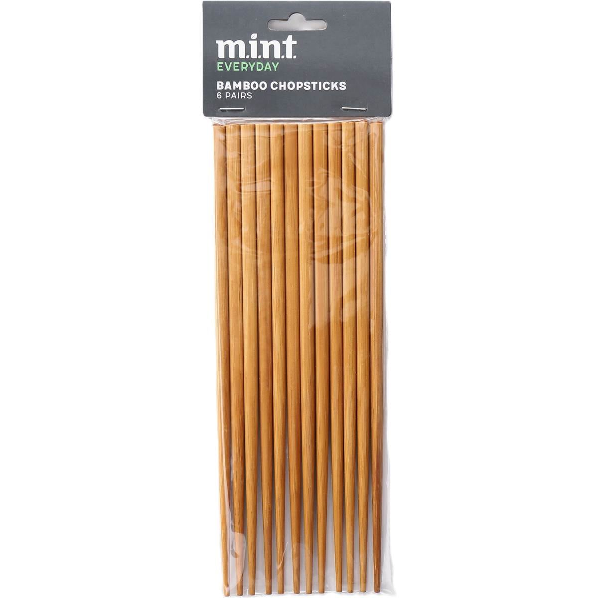 Essentials Bamboo Chopsticks 6 Pack Woolworths