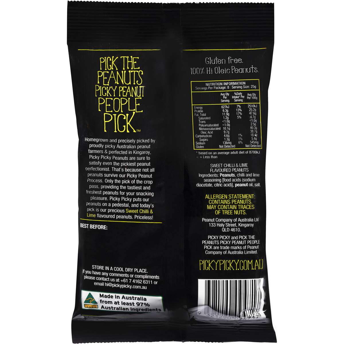 Picky Picky Peanuts Sweet Chilli & Lime 200g Woolworths
