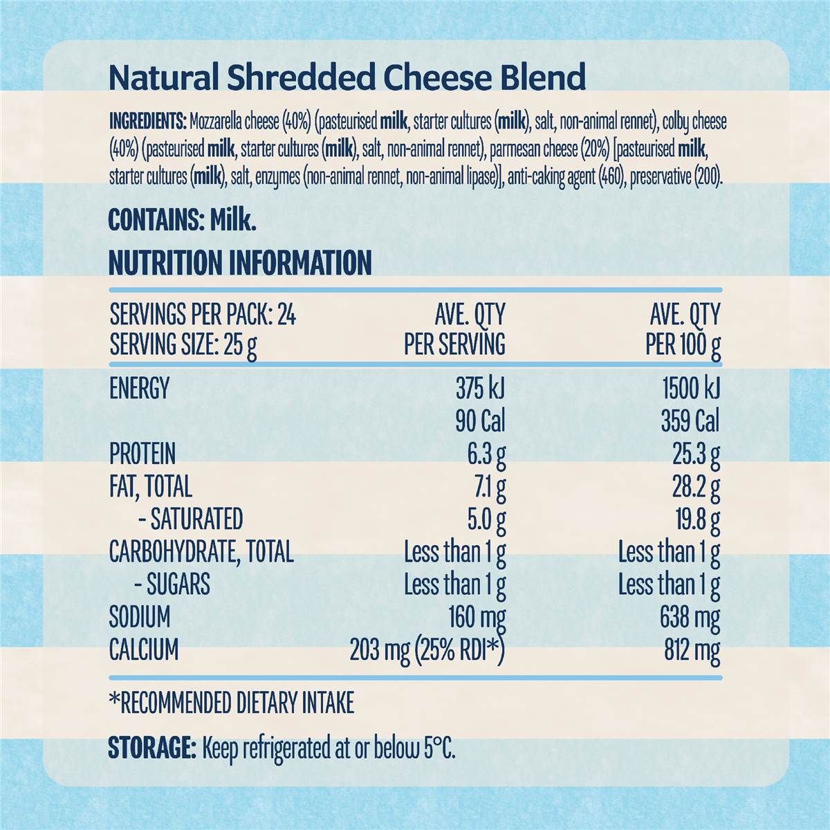Devondale 3 Cheese Blend Shredded Cheese 600g Woolworths