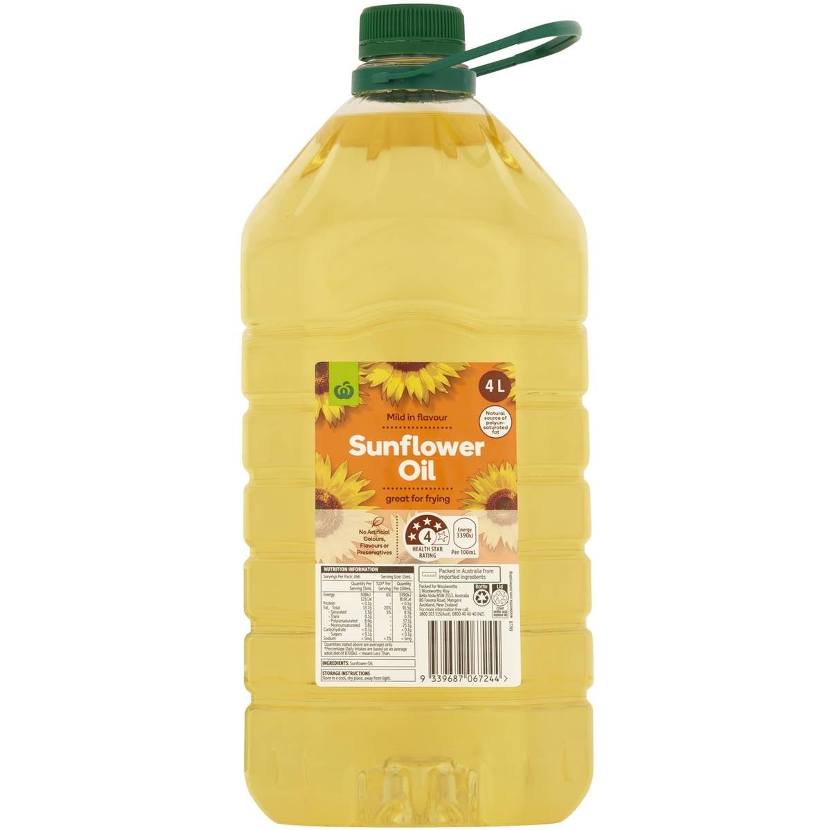 Woolworths Sunflower Oil 4l Woolworths