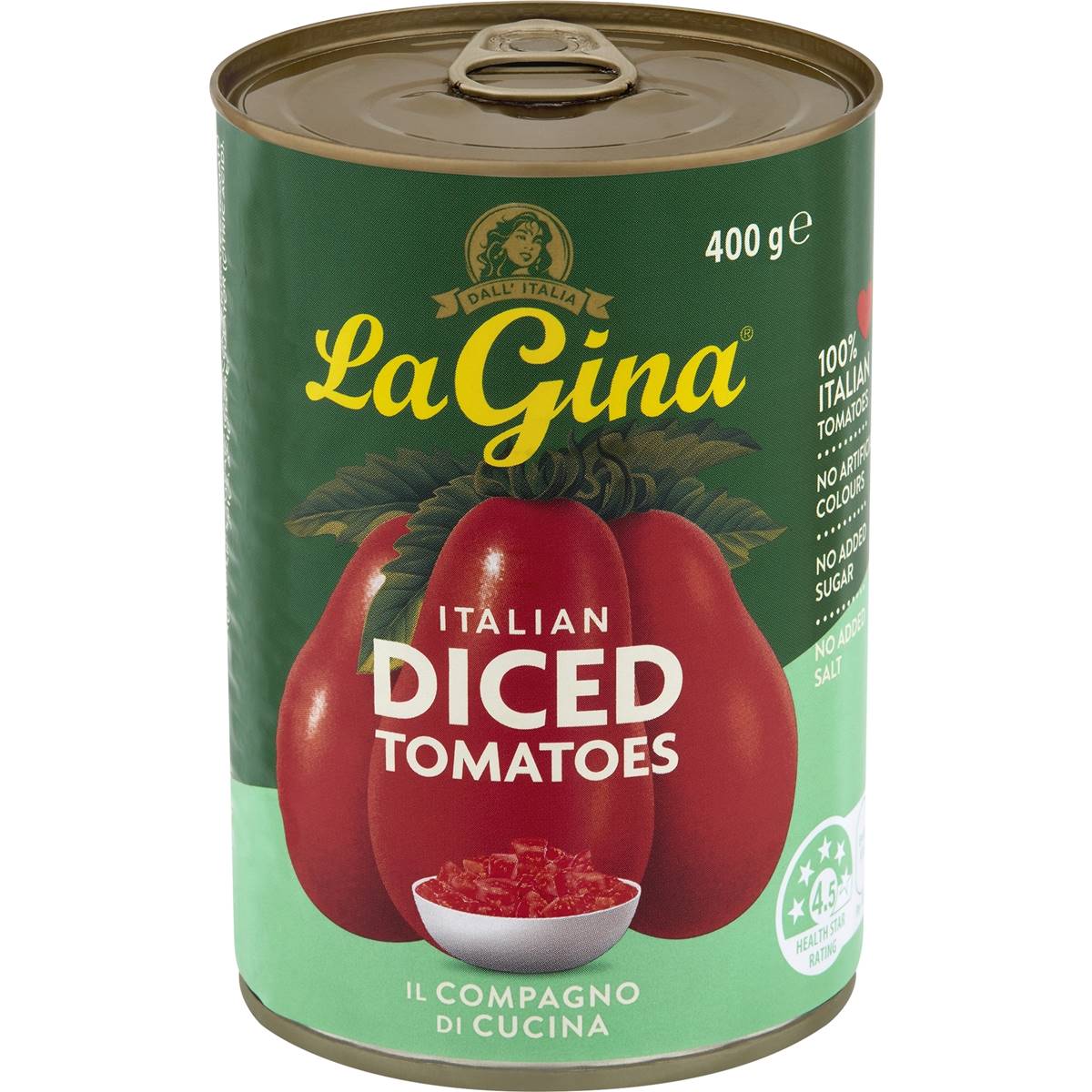 Calories in La Gina Diced Tomatoes Calorie Counter Australia