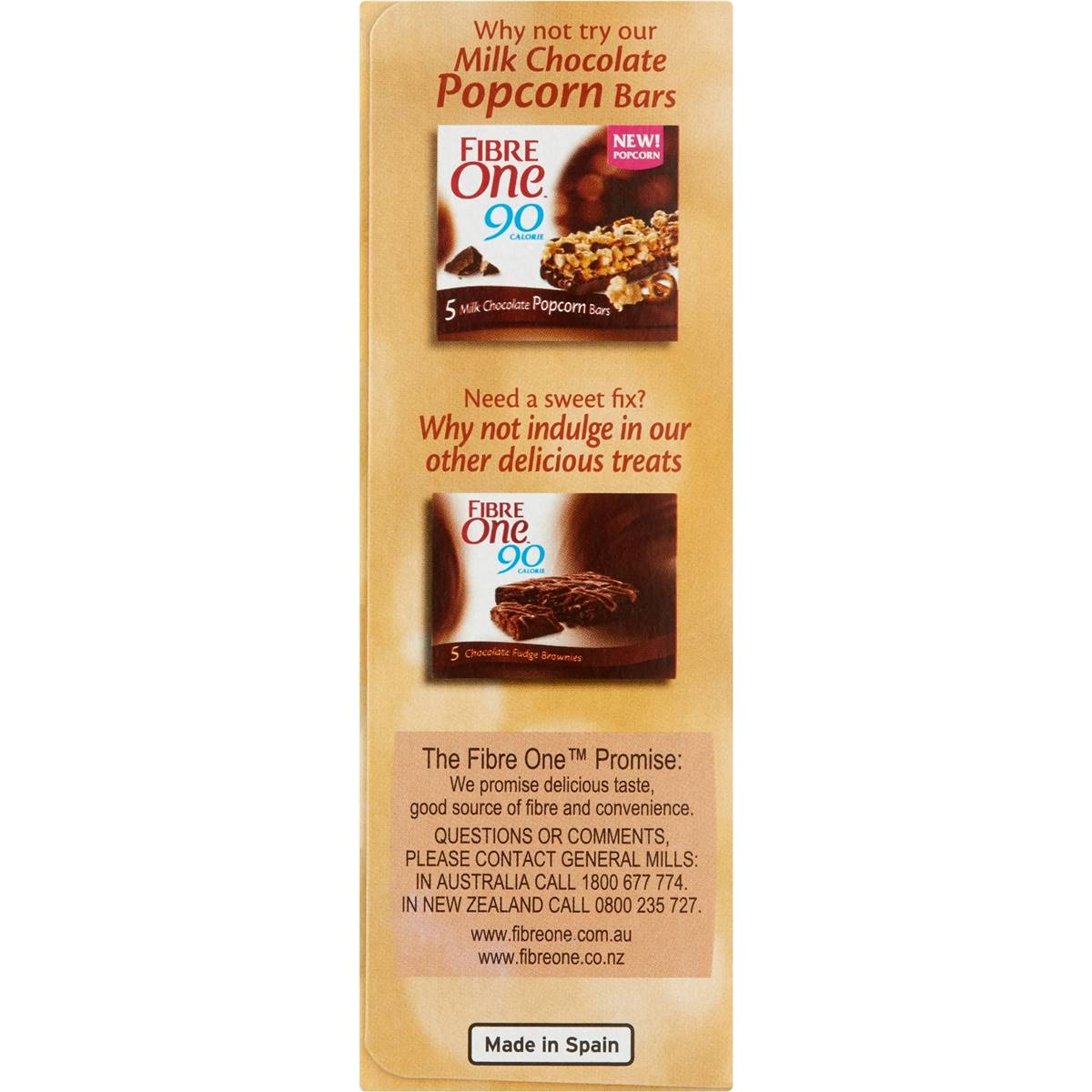 Fibre One Popcorn Bar Peanut 105g Woolworths