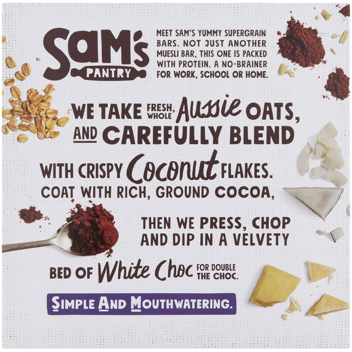 Sam's Pantry Double Chocolate Supergrain Bar 6 Pack Woolworths