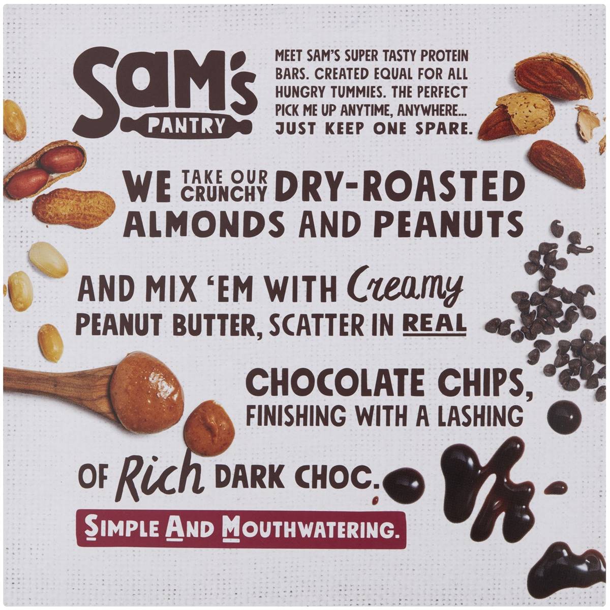 Sam's Pantry Chocolate Brownie Protein Bars 5 Pack Woolworths