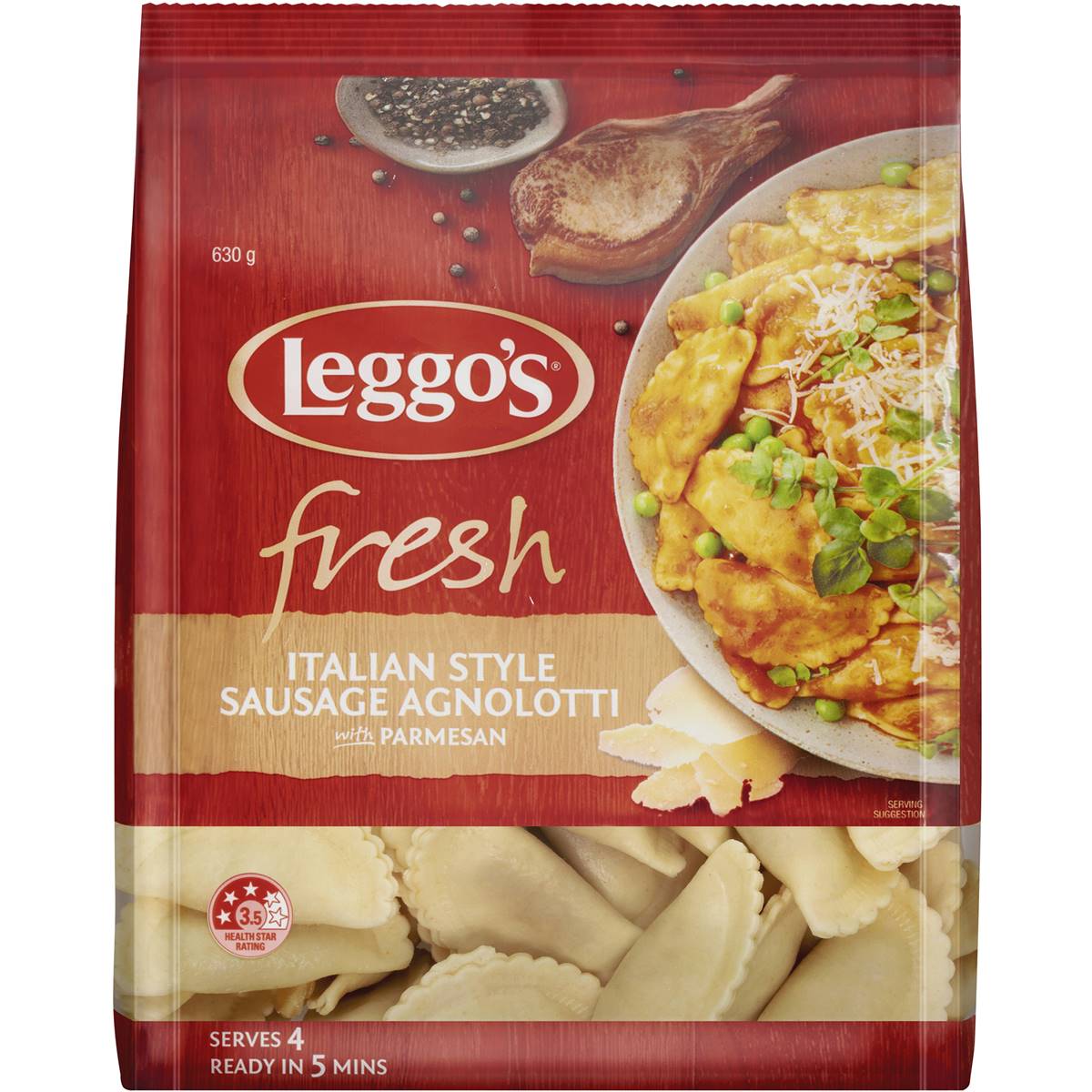 Leggos Fresh Italian Style Sausage Agnolotti 630g Woolworths