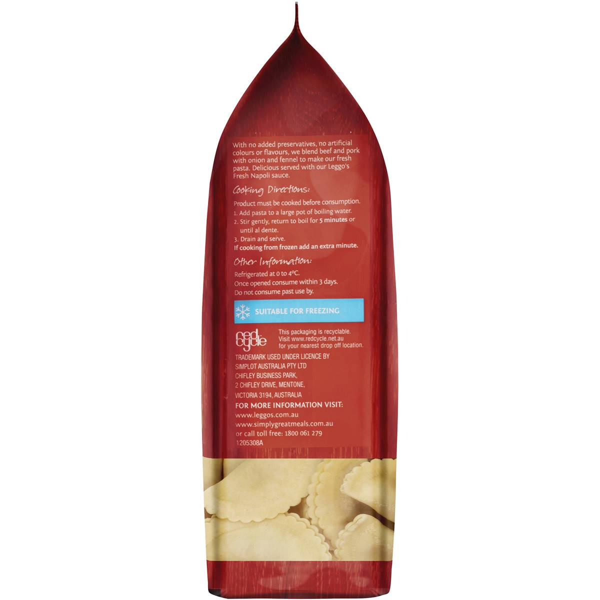 Leggos Fresh Italian Style Sausage Agnolotti 630g Woolworths