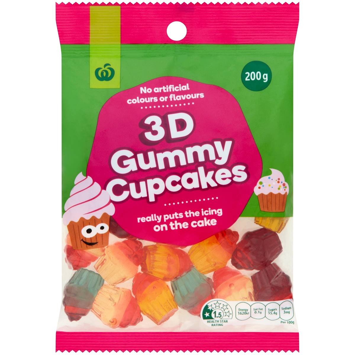 Woolworths 3d Gummy Cupcake 200g Woolworths