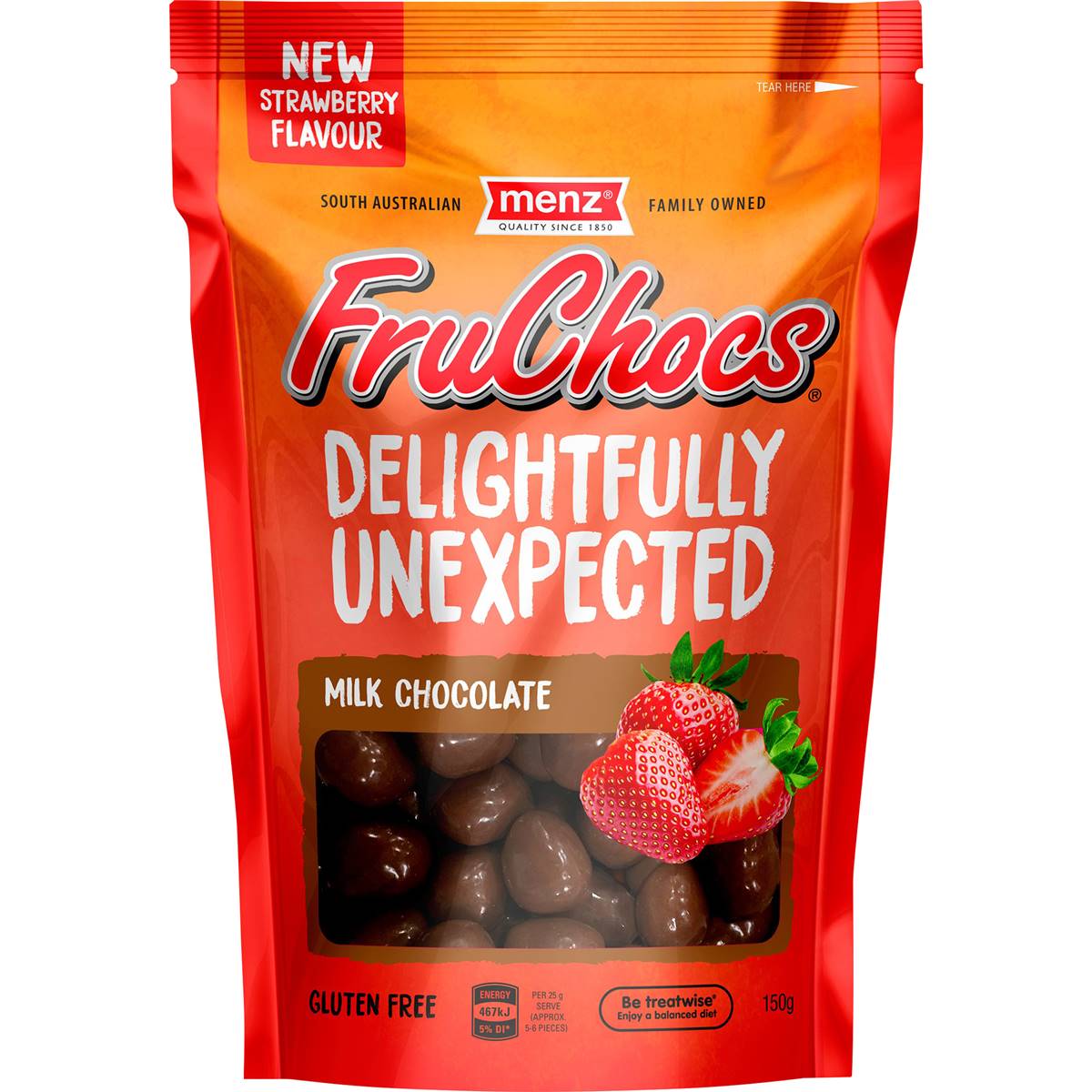 Menz Strawberry Flavor Fruchocs