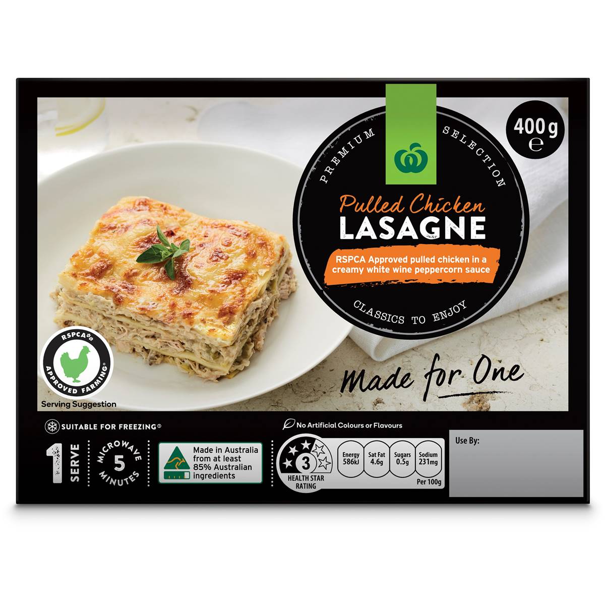 Woolworths Creamy Chicken Lasagne 400g Woolworths