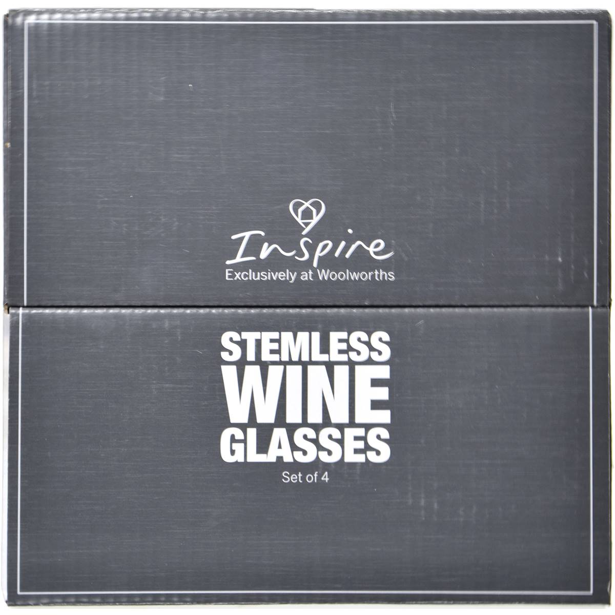 Inspire Stemless Wine Glass 4 Pack Woolworths