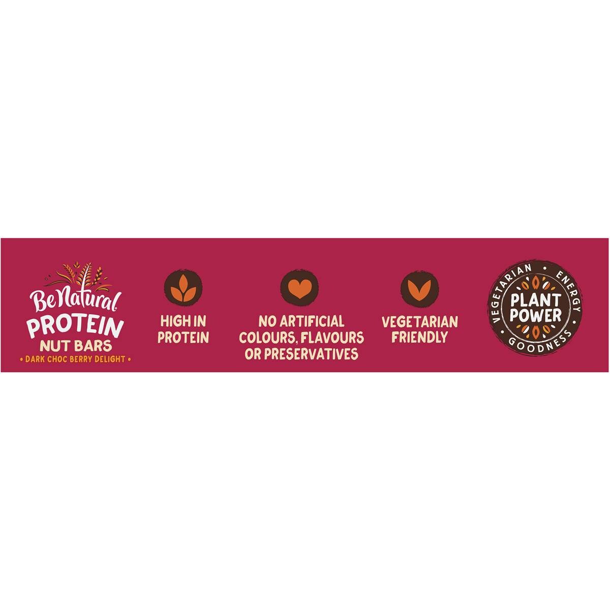 Be Natural Protein Nut Bar Dark Chocolate Berry Delight 160g Woolworths