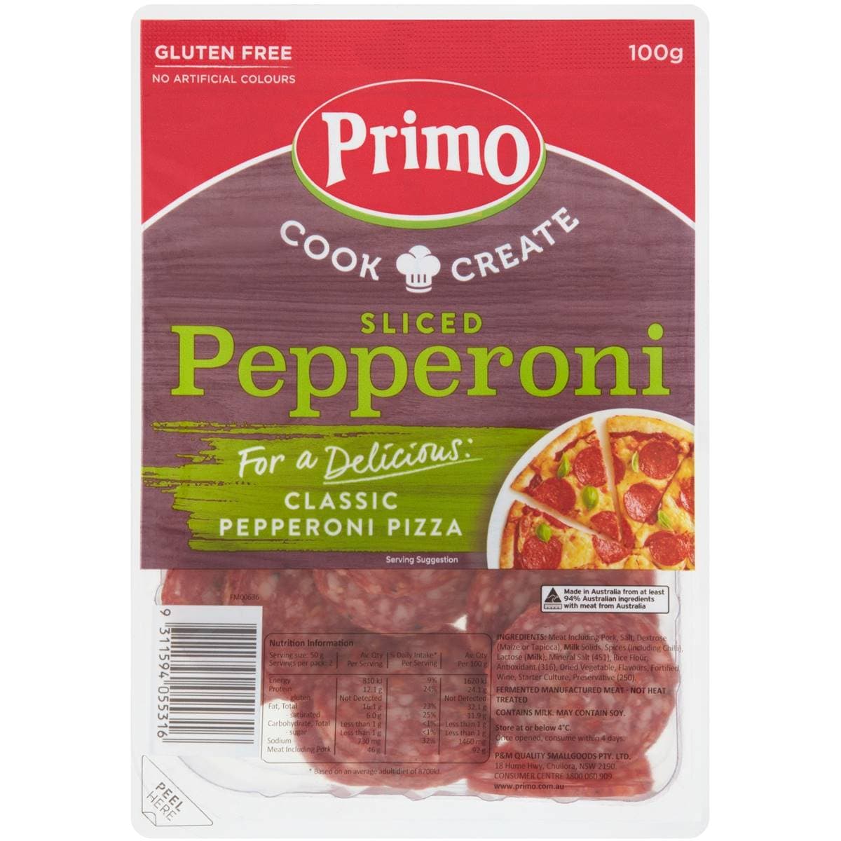 Primo Pepperoni Slices 100g Woolworths
