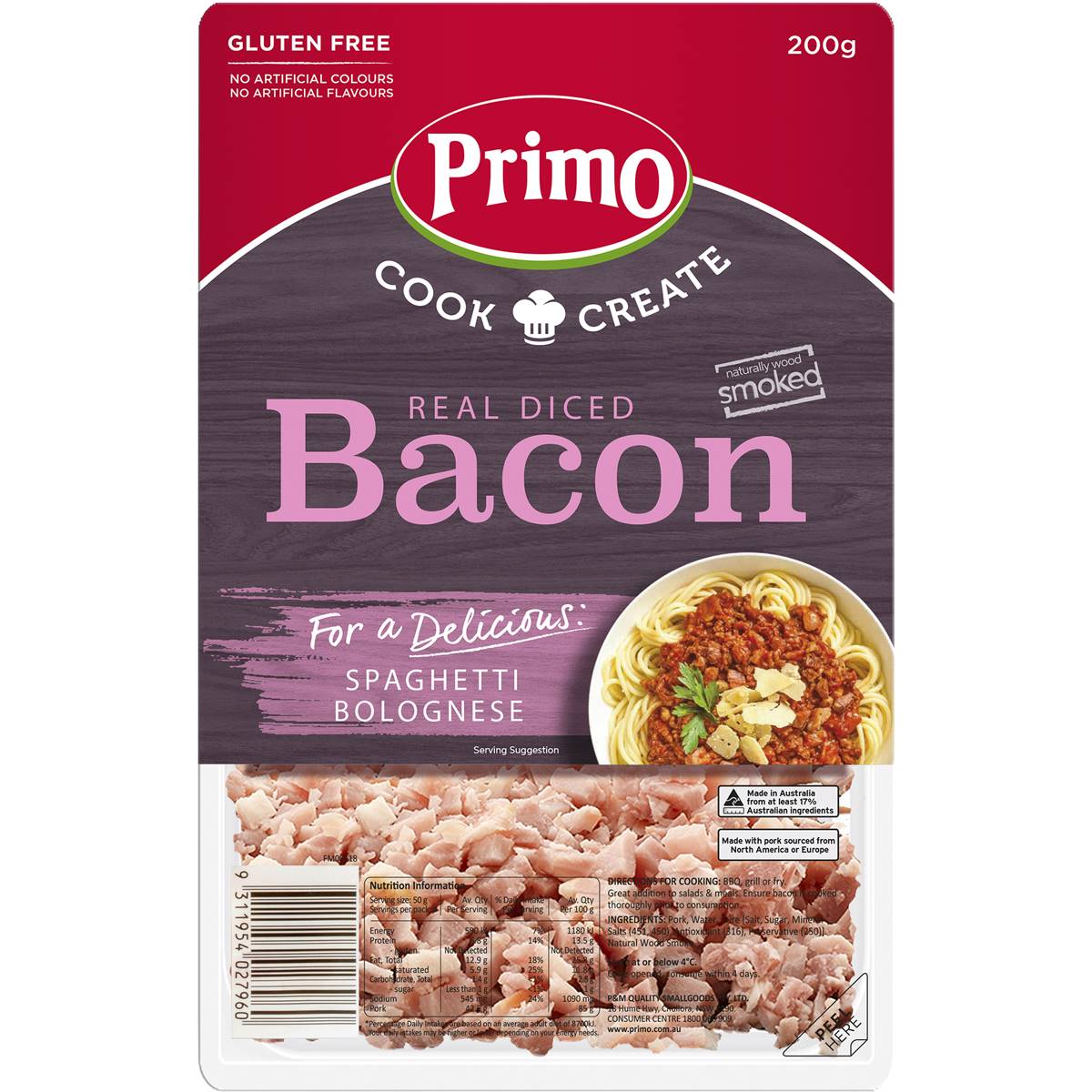 Primo Real Diced Bacon 200g Woolworths