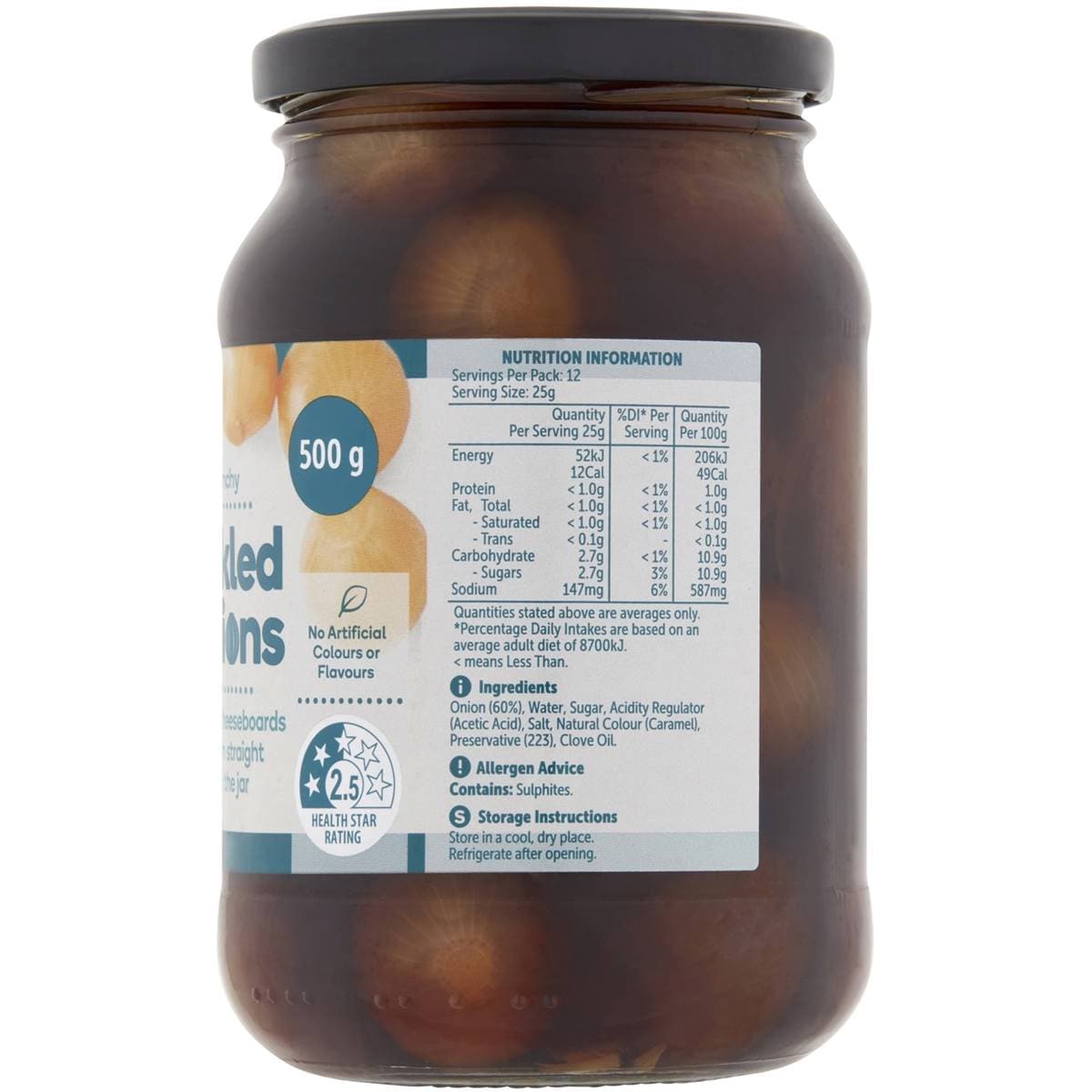 Woolworths Pickled Onions 500g Woolworths