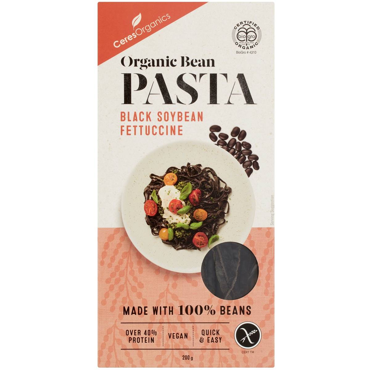 Ceres Organics Black Soybean Fettucine 200g Woolworths
