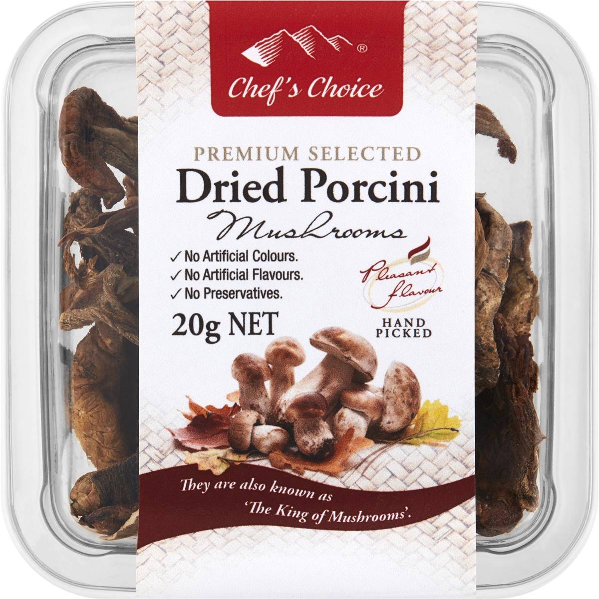 Chef's Choice Premium Selected Dried Porcini Mushrooms 20g Woolworths