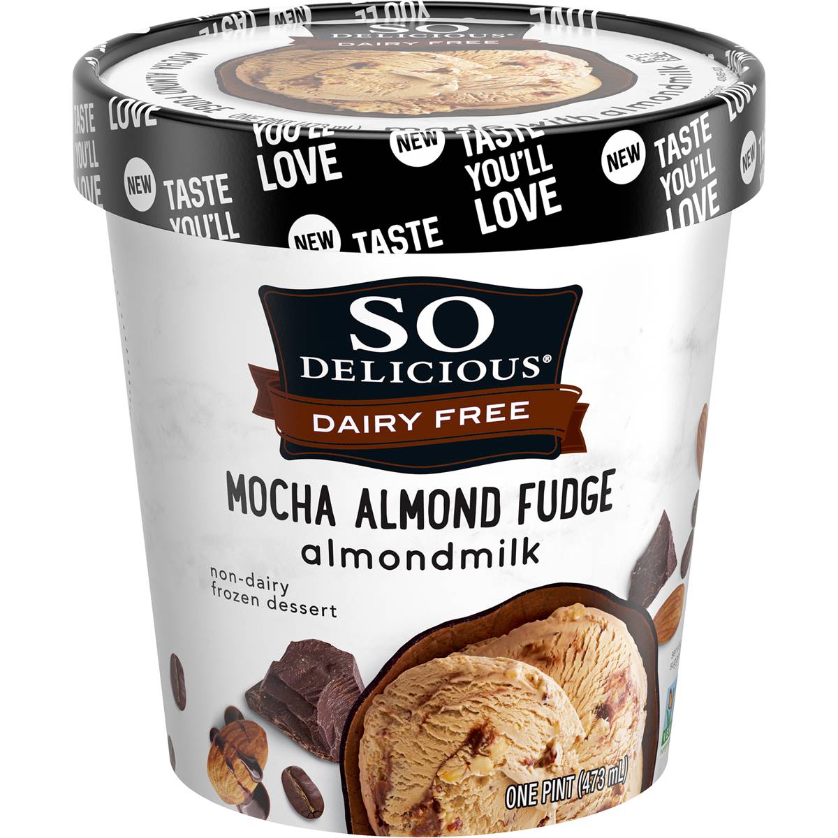 So Delicious Dairy Free Almond Mocha Almond Fudge Tub