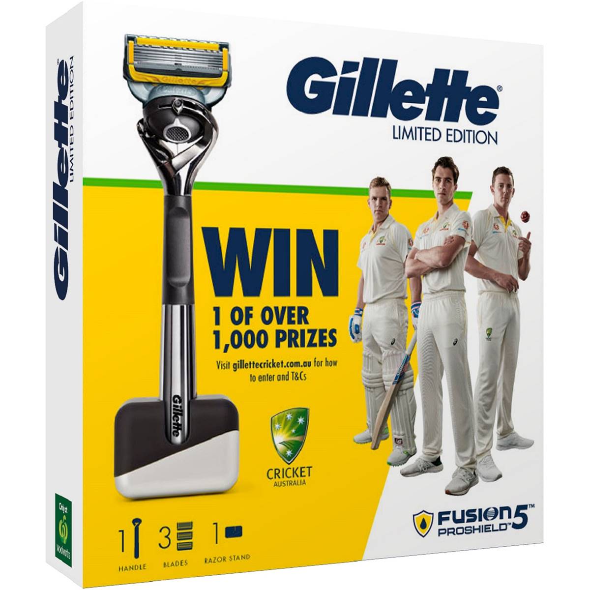 Gillette Fusion5 Proshield Razor & Base Cricket