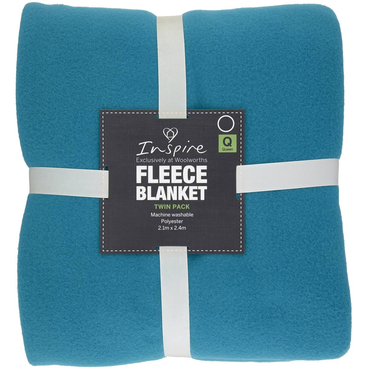 Inspire Fleece Blanket Queen Bed 2 Pack Woolworths