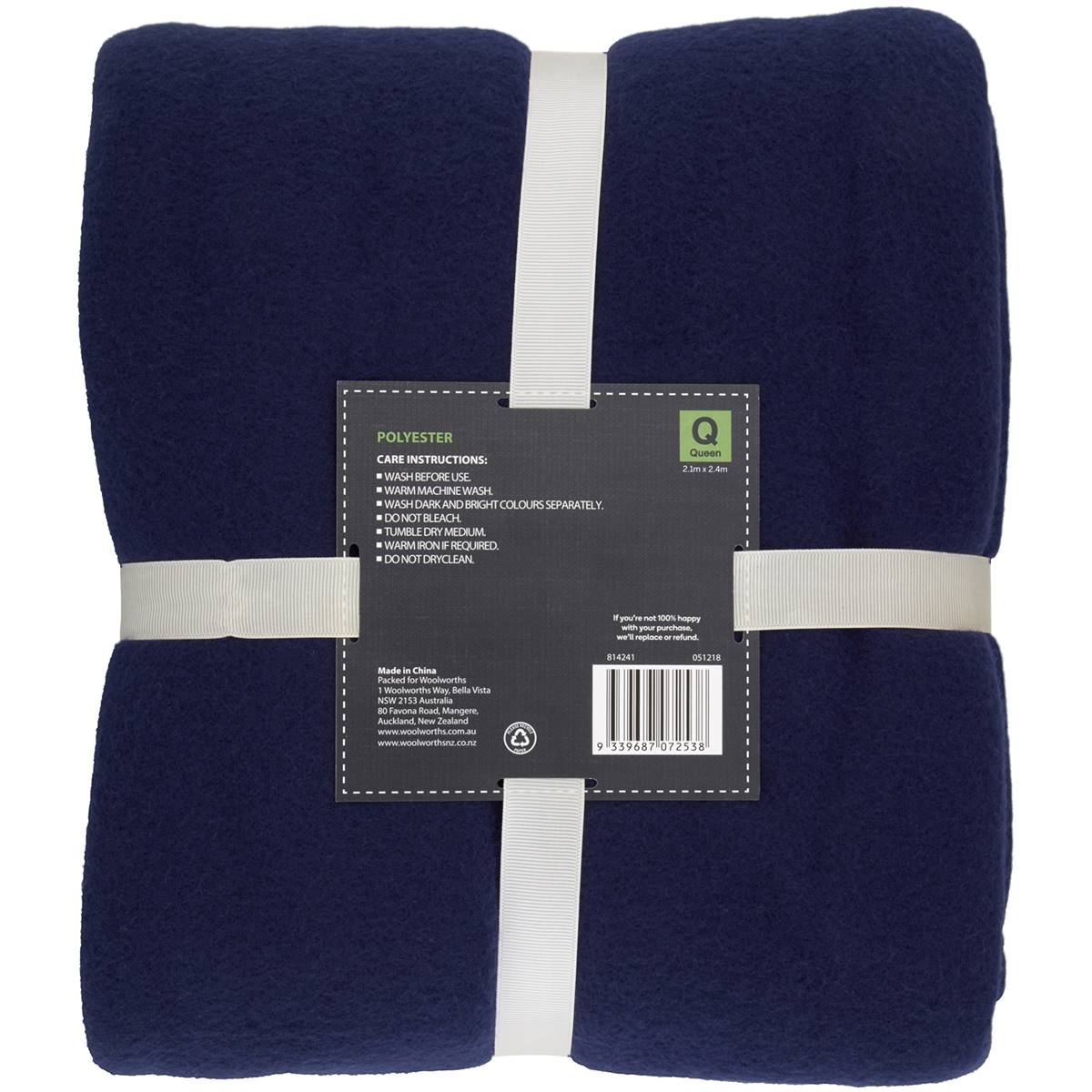Inspire Fleece Blanket Queen Bed 2 Pack Woolworths