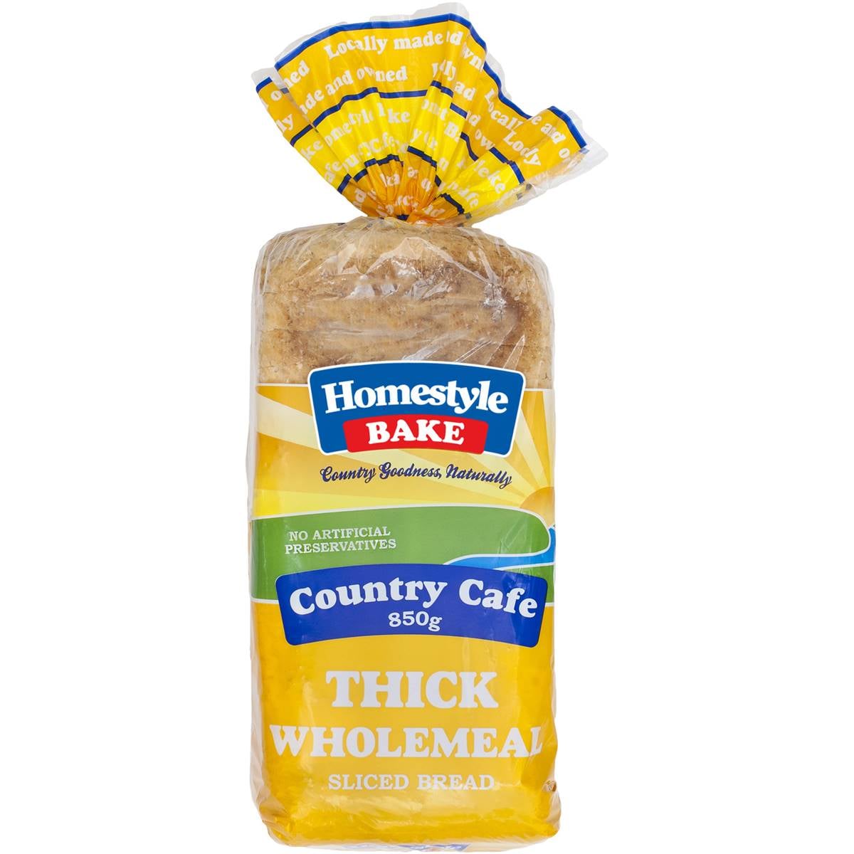 Homestyle Bake Country Cafe Thick Wholemeal Sliced Bread 850g Woolworths