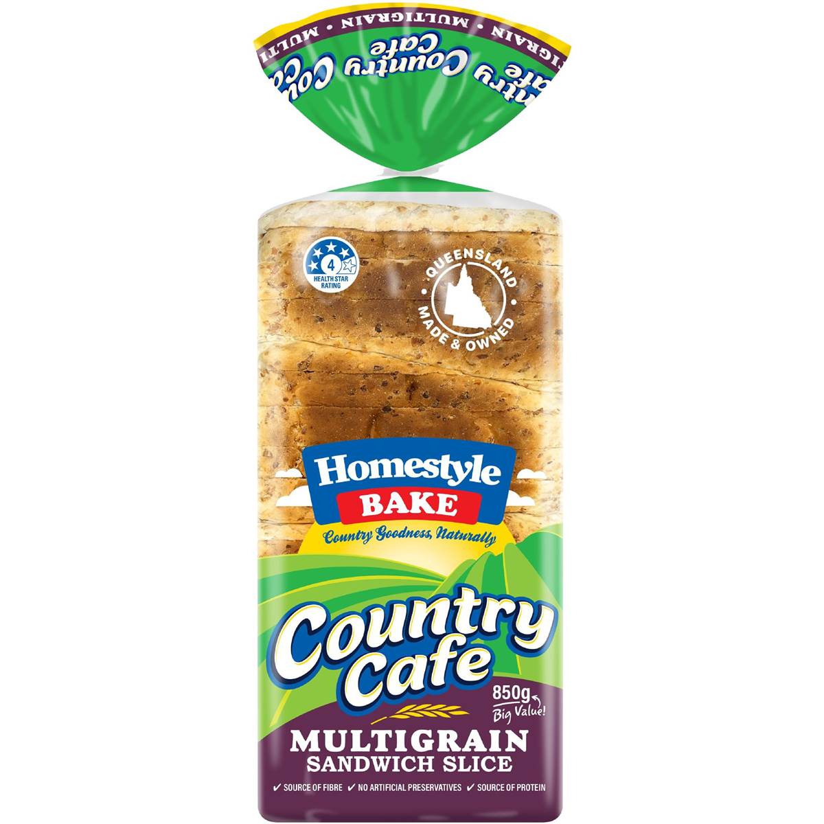 Homestyle Bake Country Cafe Sandwich Multigrain Sliced Bread 850g