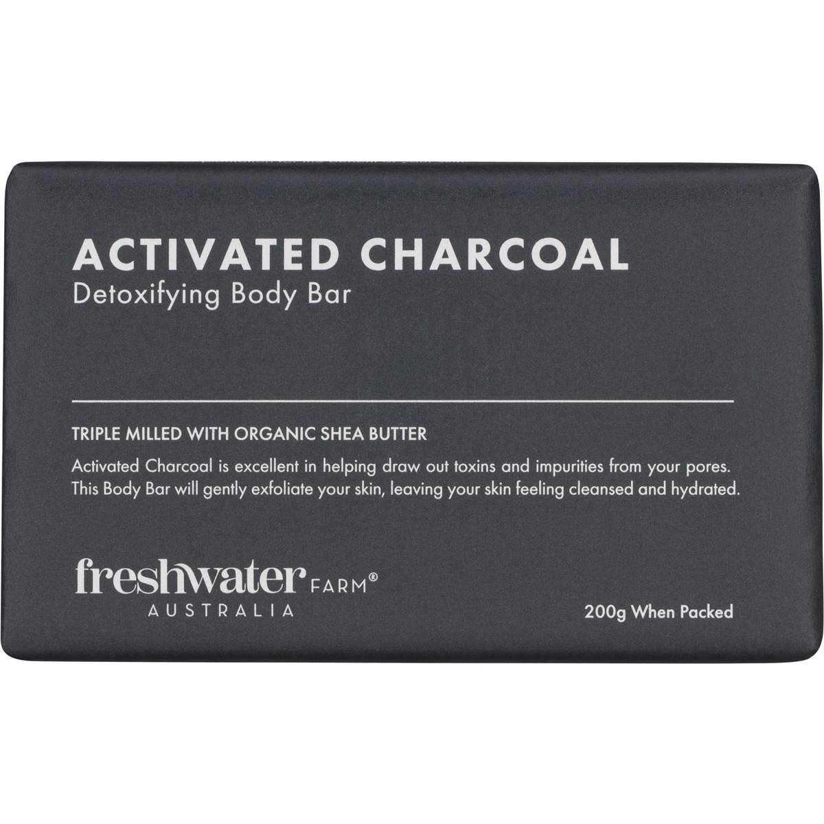 Freshwater Farm Australia Activated Charcoal Detoxifying Body Bar 200g Woolworths