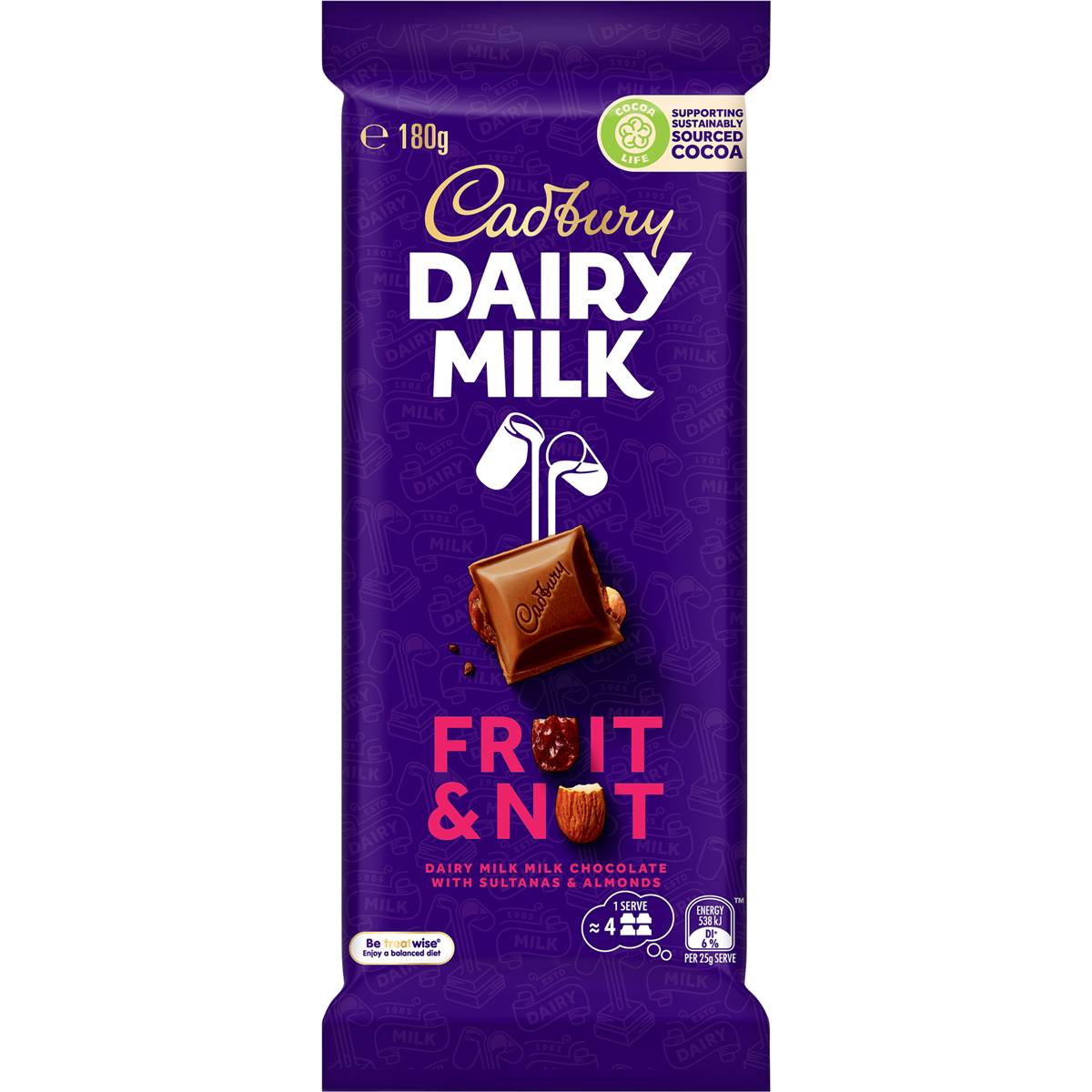 Cadbury Dairy Milk Fruit & Nut Chocolate Block