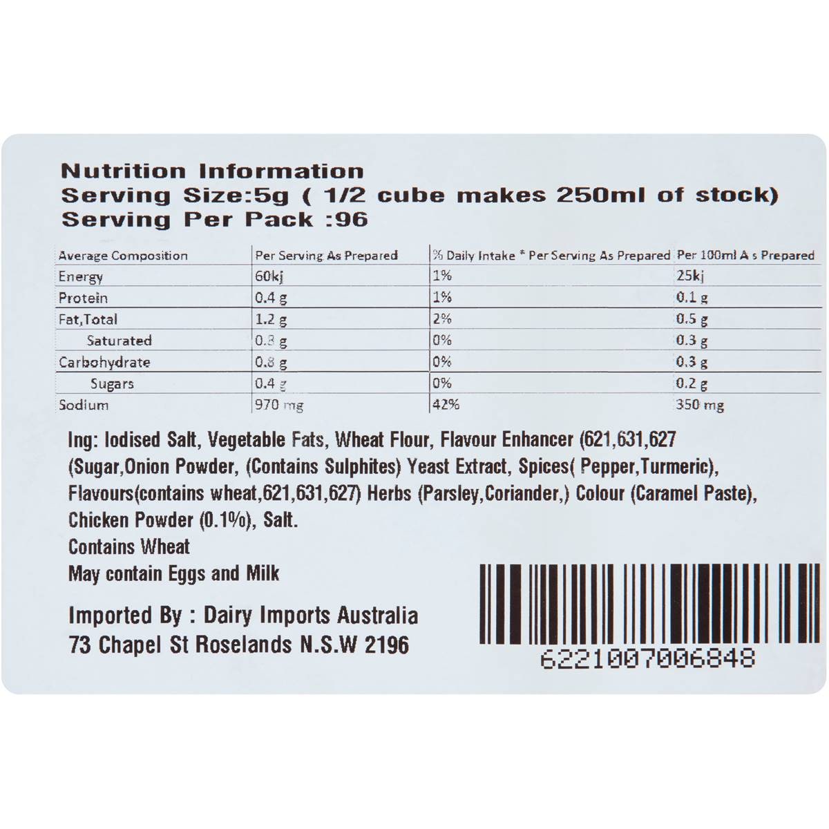 Maggi Chicken Stock Cube 24 Pack Woolworths