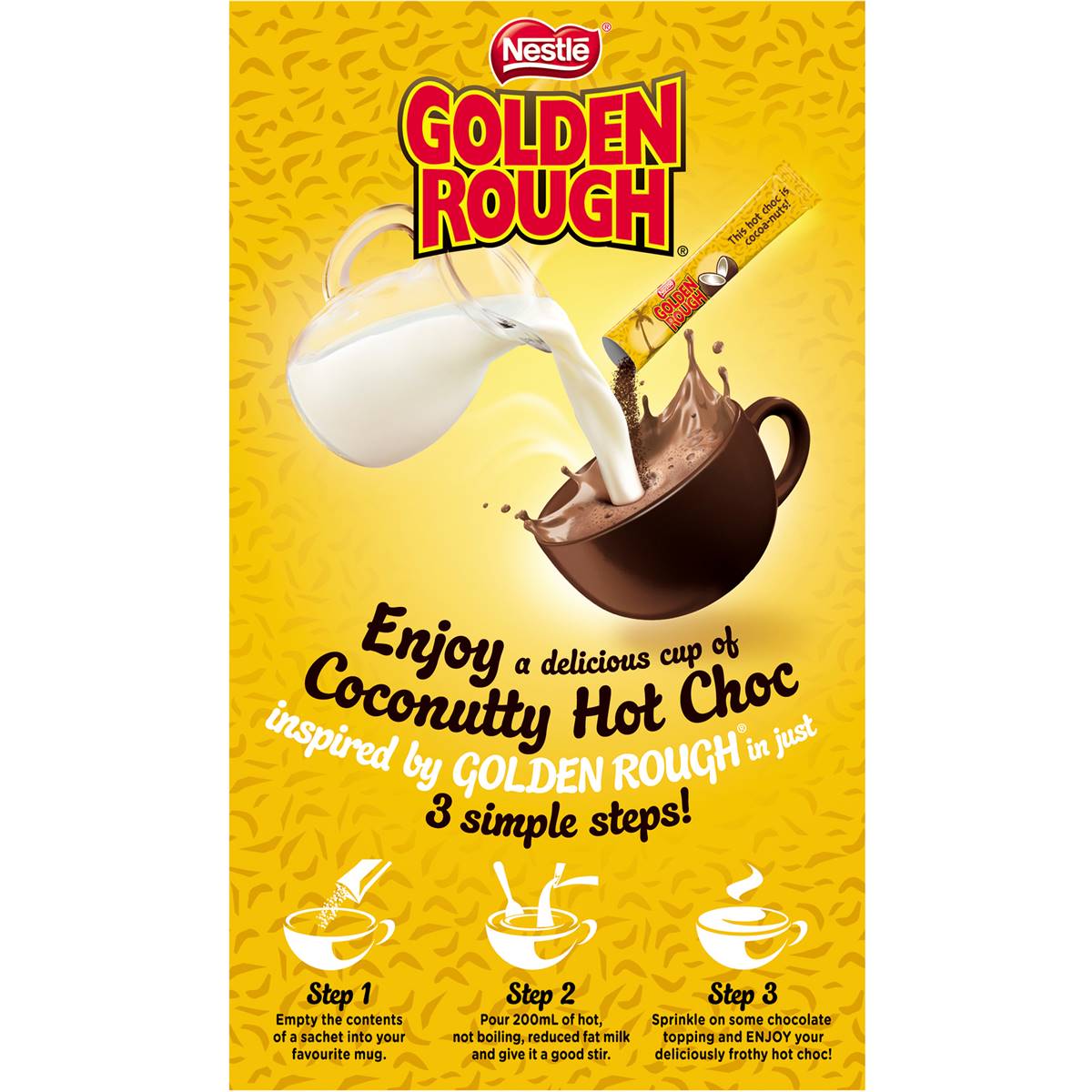 Nestle Golden Rough Hot Chocolate Coconutty 10 Pack | Woolworths