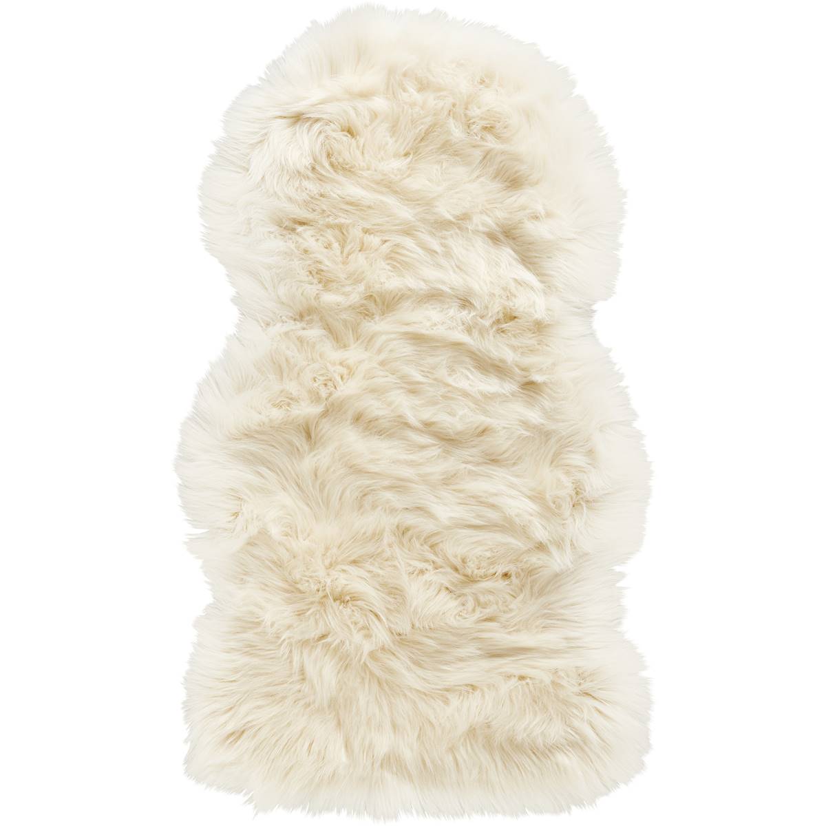 Inspire Faux Fur Rug White Each Woolworths