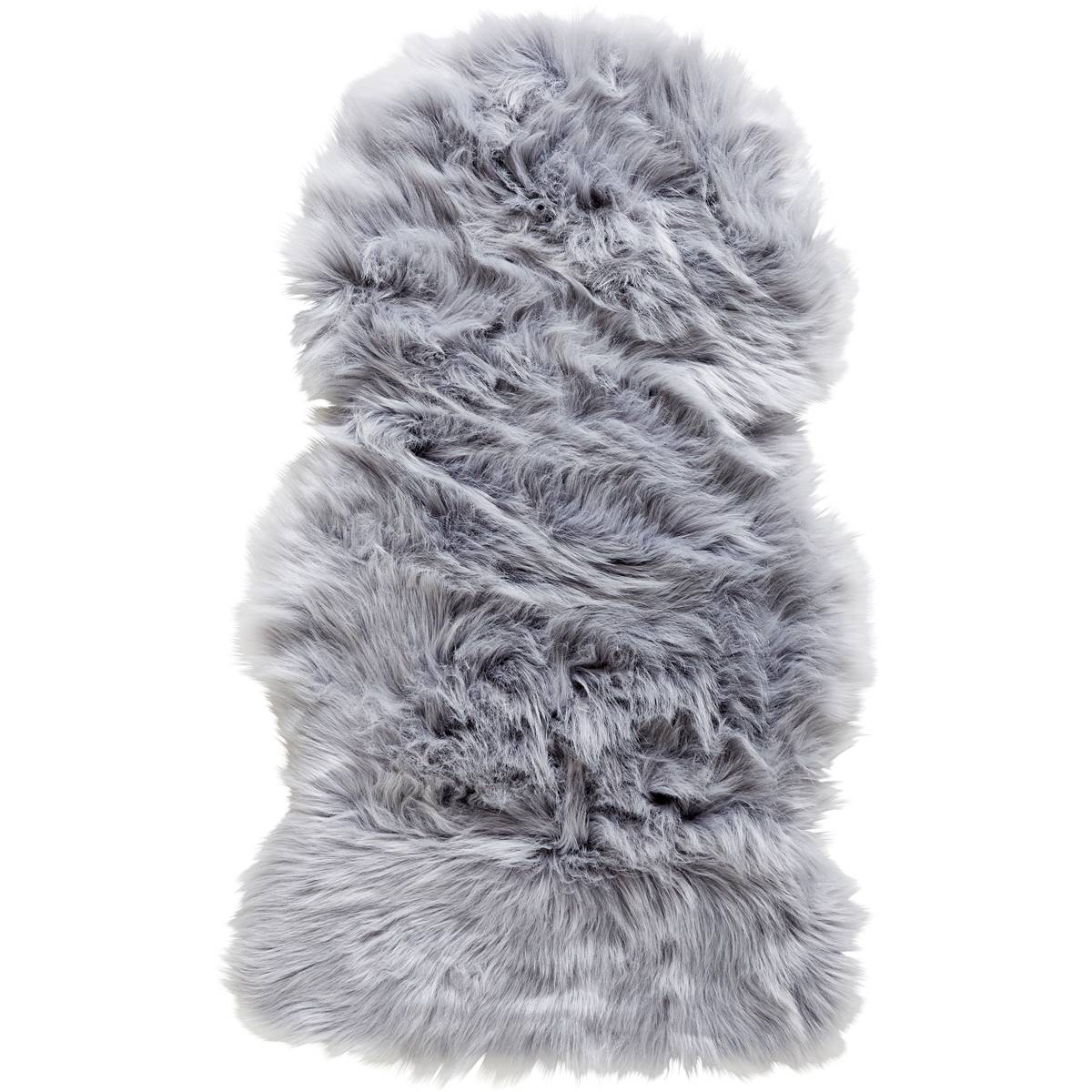 Inspire Faux Fur Rug Grey Each Woolworths