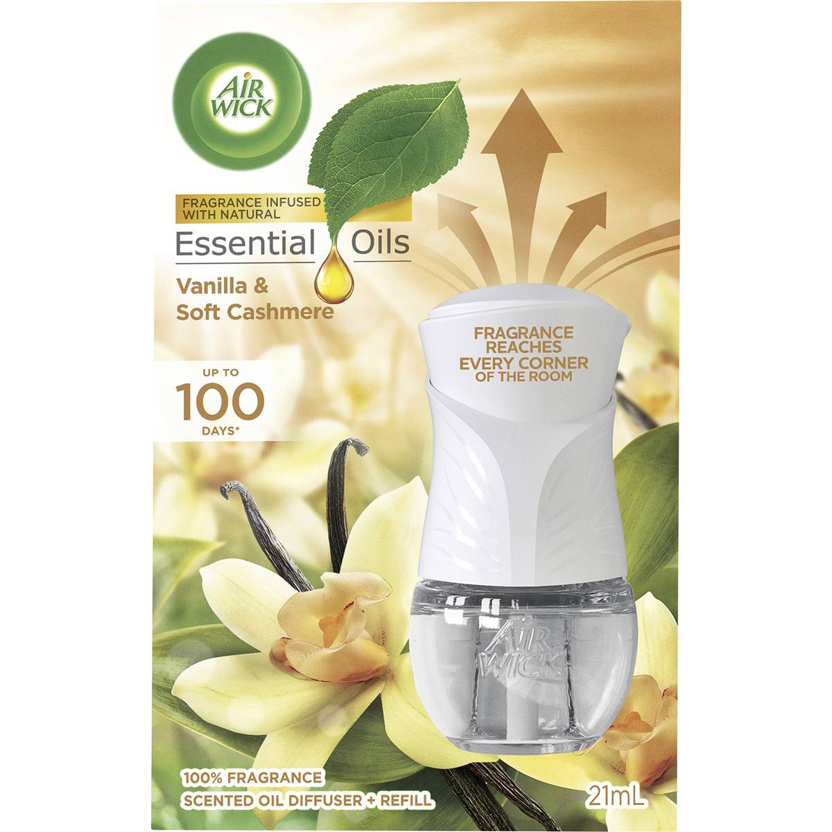 Air Wick Essential Oils Vanilla & Soft Cashmere Plugin Diffuser 21ml Woolworths