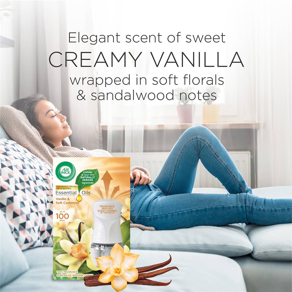 Air Wick Essential Oils Vanilla & Soft Cashmere Plugin Diffuser 21ml